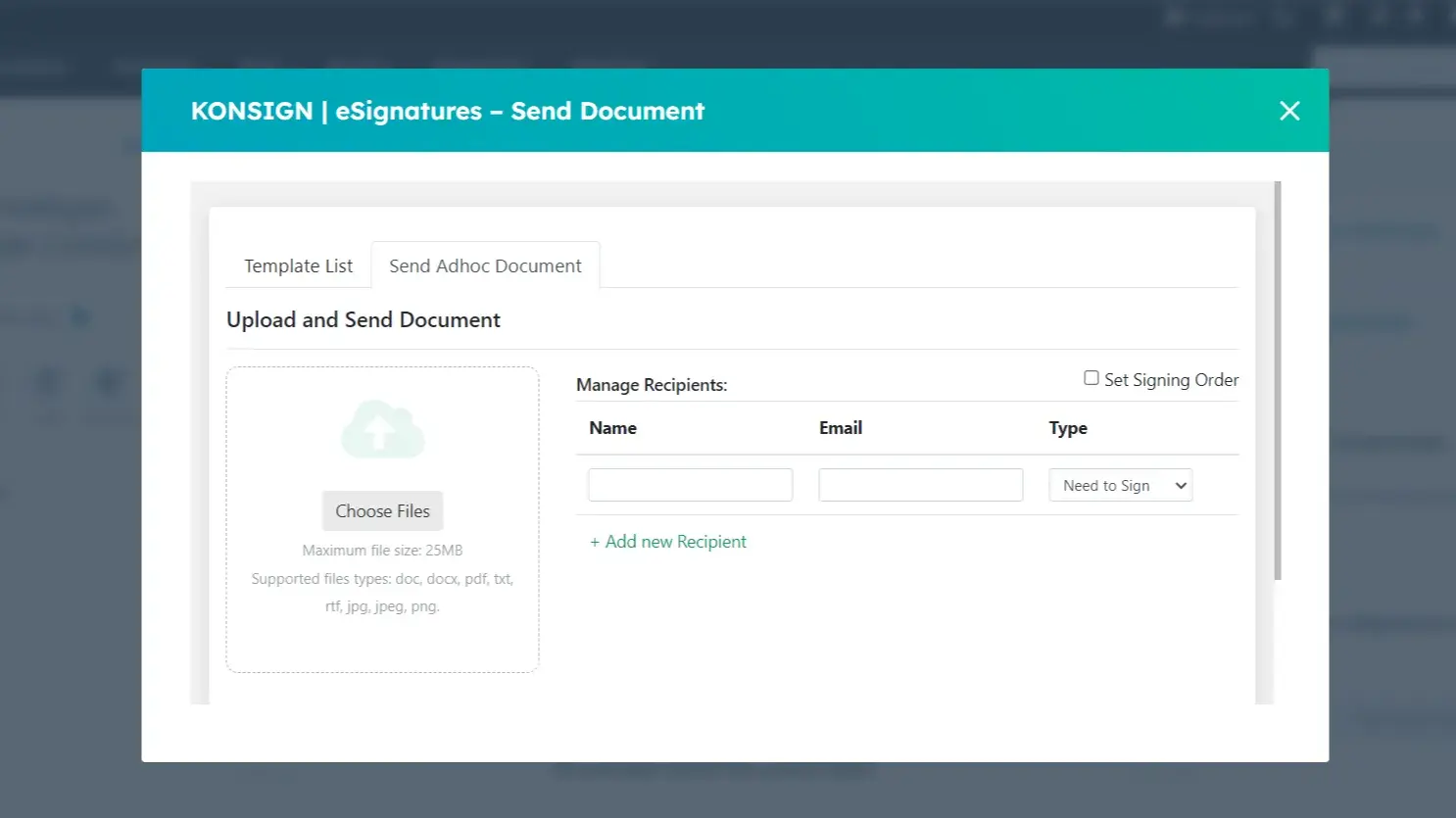 Send documents directly from HubSpot