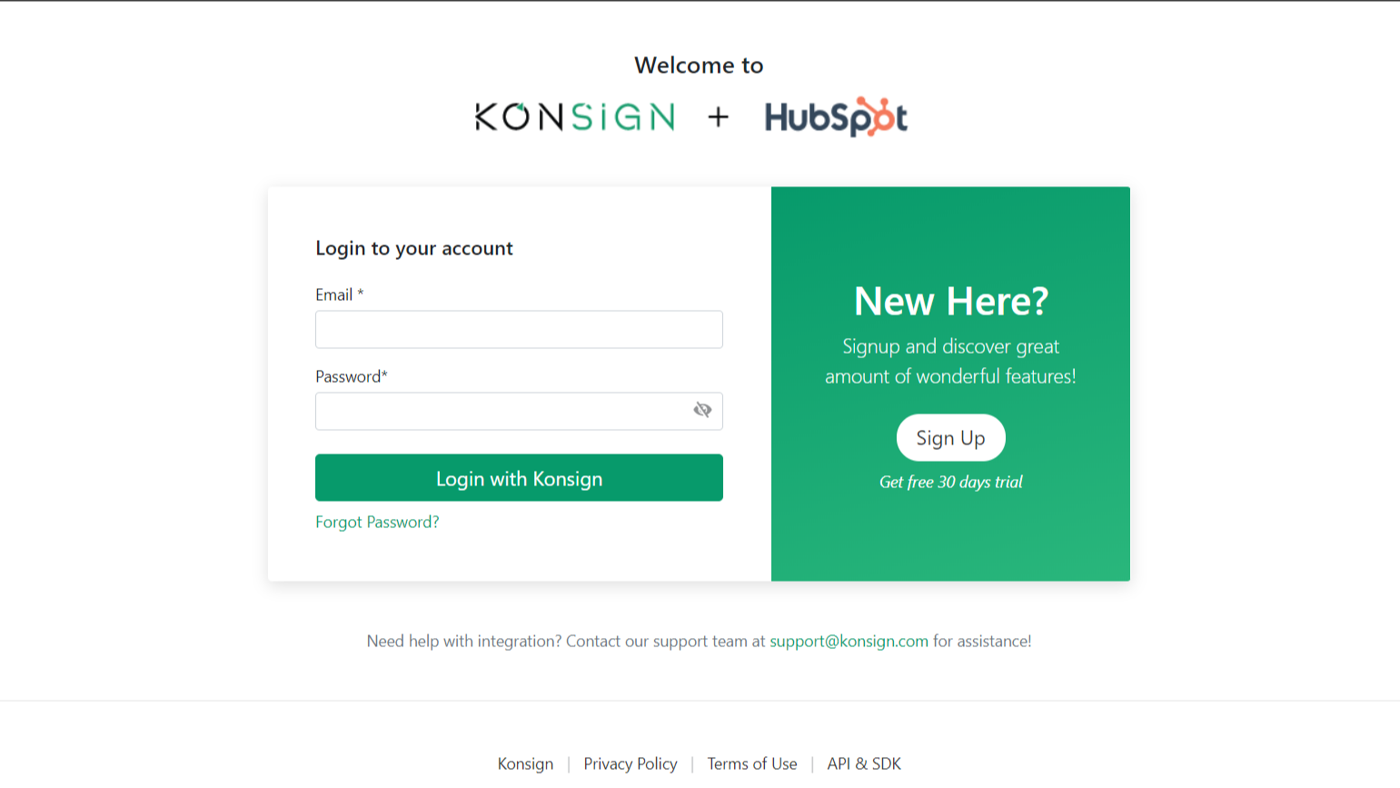KONSIGN Login